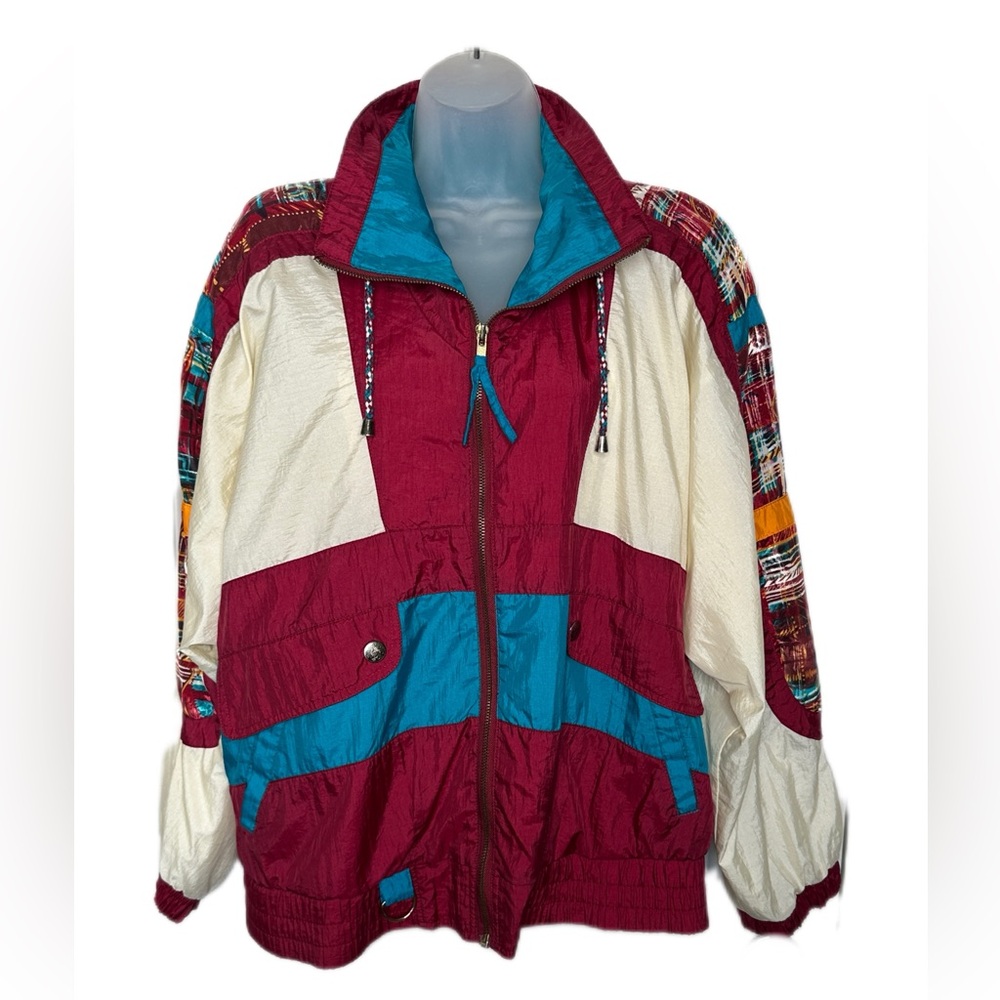 Vintage Women’s Sporty Windbreaker Jacket Size Large